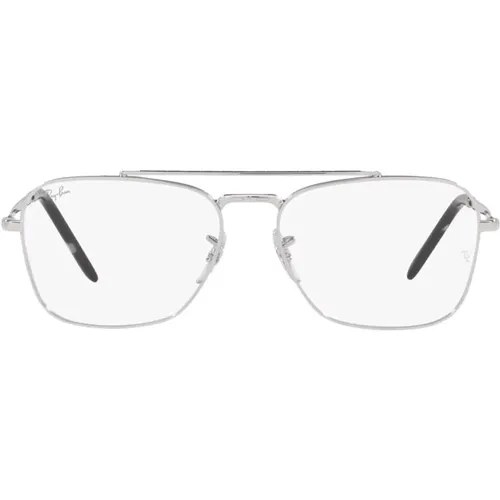 Silberne Herrensonnenbrille - NEW Caravan RX 3636V , Herren, Größe: 55 MM - Ray-Ban - Modalova