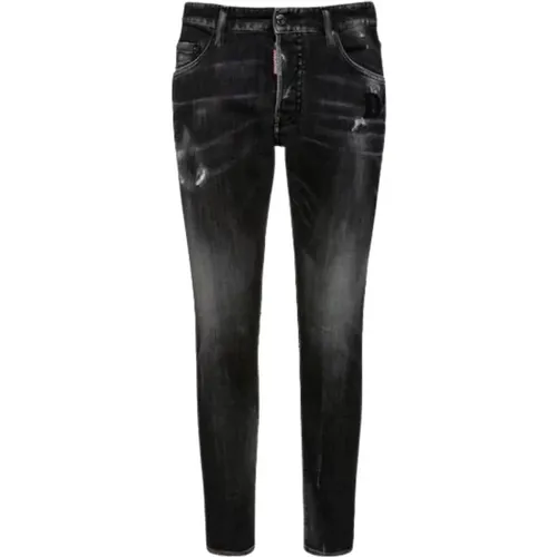 Grey Slim-Fit Denim Jeans , male, Sizes: M, L, XS - Dsquared2 - Modalova