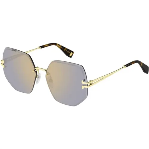 Gold Silber Sonnenbrille mit Gold Spiegelglas - Marc Jacobs - Modalova