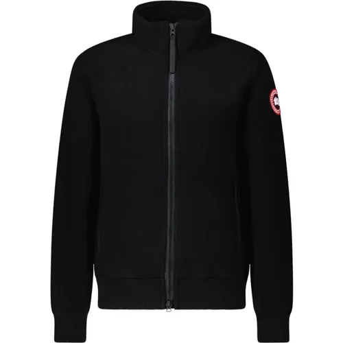 Woll-Fleecejacke mit Stehkragen , Herren, Größe: S - Canada Goose - Modalova