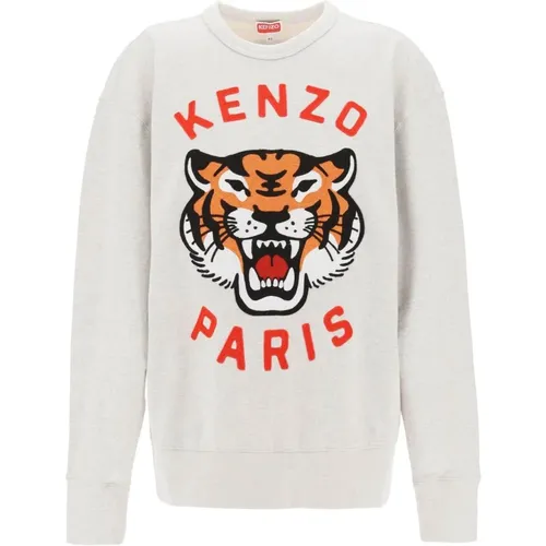 Lucky Tiger Oversized Sweatshirt , Damen, Größe: L - Kenzo - Modalova