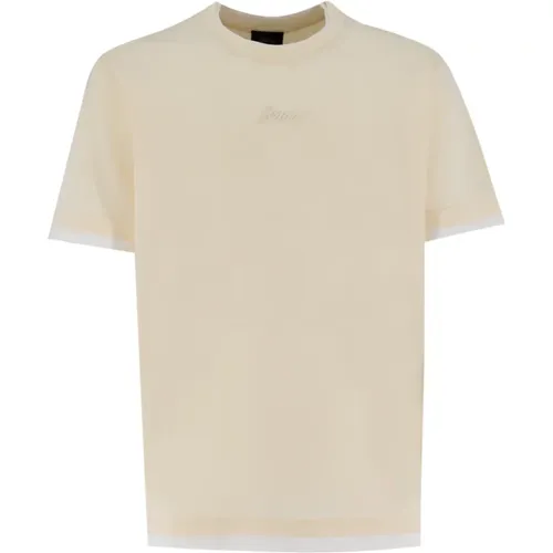 Embroidered Cotton T-shirt , male, Sizes: 2XL, 3XL - Brioni - Modalova