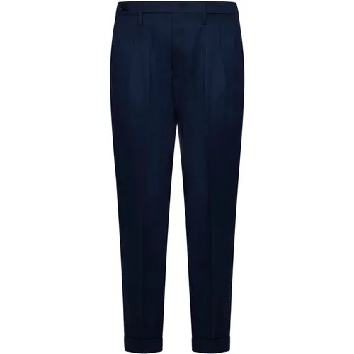 Slim-Fit Double-Pleat Trousers , male, Sizes: W30, W35, W31, W33, W32 - Michael Coal - Modalova