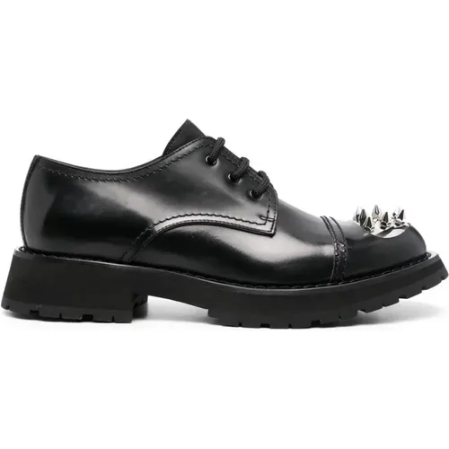 Spike-Stud Derby Shoes , male, Sizes: 8 UK - alexander mcqueen - Modalova