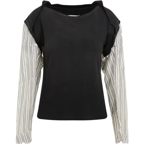 Cotton T-Shirt with Unique Details , female, Sizes: M, S - Maison Margiela - Modalova