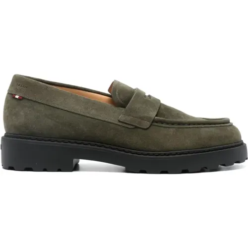 Suede Penny Loafer Shoes , male, Sizes: 7 UK, 8 UK, 10 UK, 11 UK, 6 UK, 9 UK - Bally - Modalova