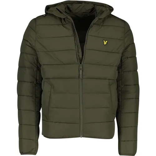 Grüne Winterjacke mit Reißverschluss , Herren, Größe: XL - Lyle & Scott - Modalova