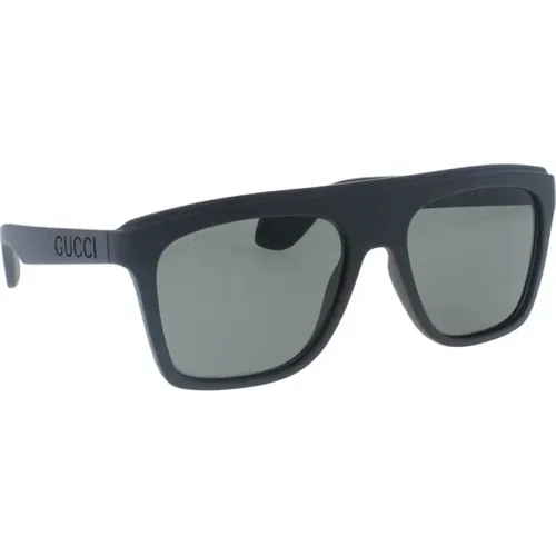 Klassische Schwarze Sonnenbrille , Herren, Größe: 57 MM - Gucci - Modalova