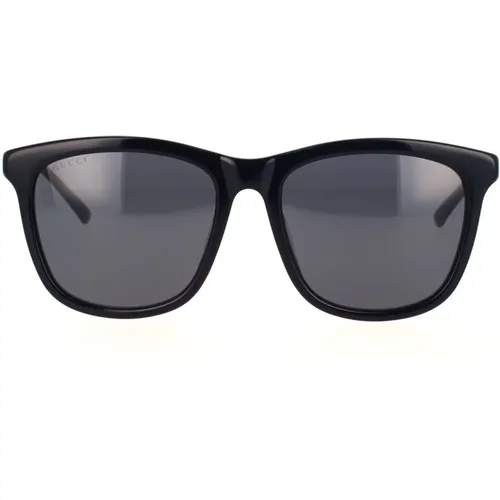 Zeitlose Rechteckige Sonnenbrille mit Iconic Web Design - Gucci - Modalova