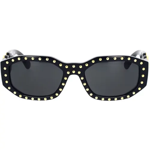 Biggie Sunglasses with Studs , unisex, Sizes: 53 MM - Versace - Modalova