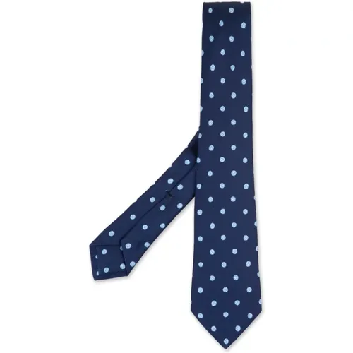 Silk Polka Dot Tie , male, Sizes: ONE SIZE - Kiton - Modalova