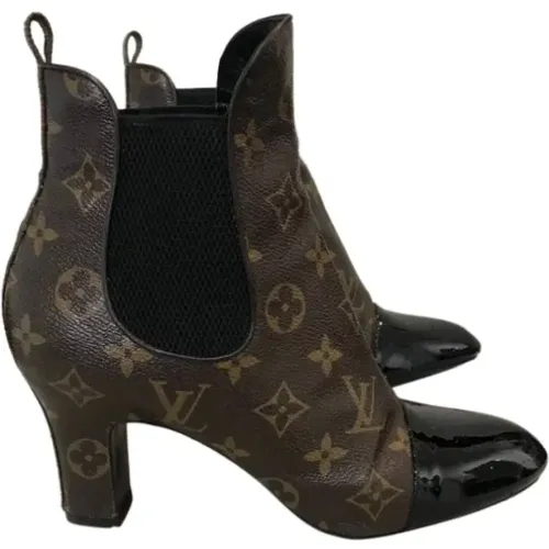Pre-owned Canvas boots , female, Sizes: 4 1/2 UK - Louis Vuitton Vintage - Modalova