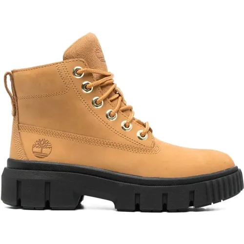 Mid Lace-Up Boot , female, Sizes: 6 1/2 UK, 5 1/2 UK, 2 1/2 UK, 3 1/2 UK, 5 UK, 6 UK, 4 UK - Timberland - Modalova