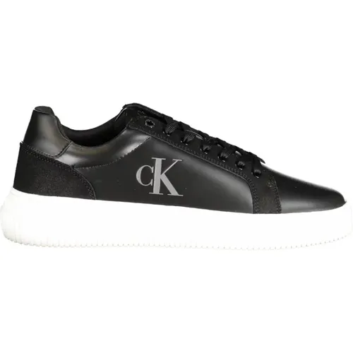 Sporty Lace-Up Sneakers with Print , male, Sizes: 11 UK, 6 UK, 10 UK, 9 UK, 7 UK, 8 UK - Calvin Klein - Modalova