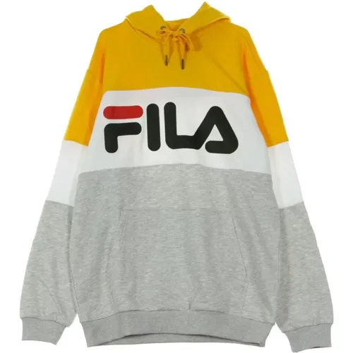 Blocked Hoodie Light Gray Melange , male, Sizes: S, XL, M - Fila - Modalova