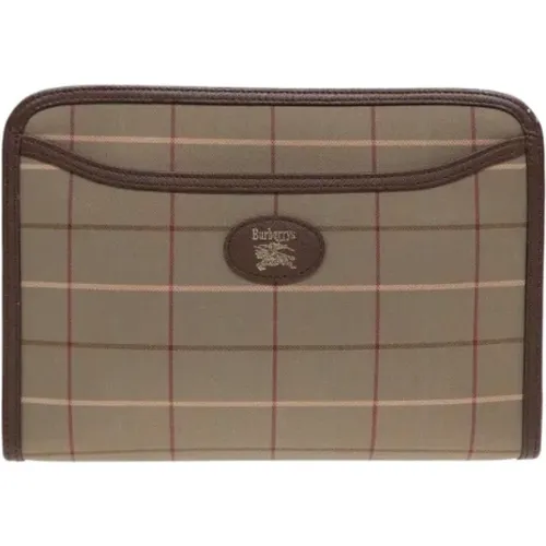 Pre-owned Canvas clutches , female, Sizes: ONE SIZE - Burberry Vintage - Modalova