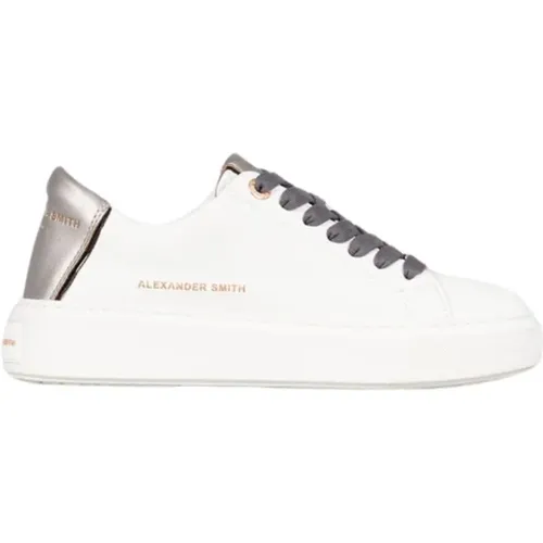 London Frau Dunkles Silber Sneakers , Damen, Größe: 35 EU - Alexander Smith - Modalova