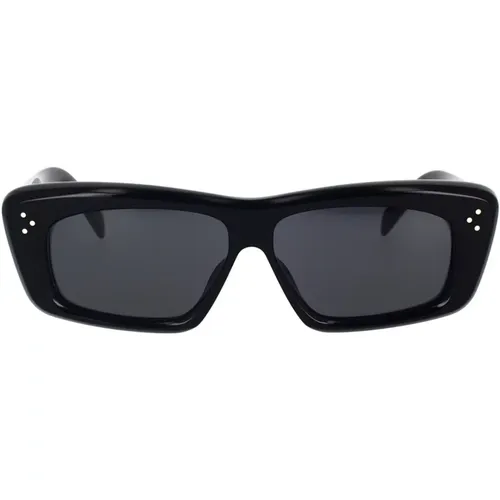 Elegante Rechteckige Sonnenbrille mit Grau Verlaufsgläsern , unisex, Größe: 57 MM - Celine - Modalova