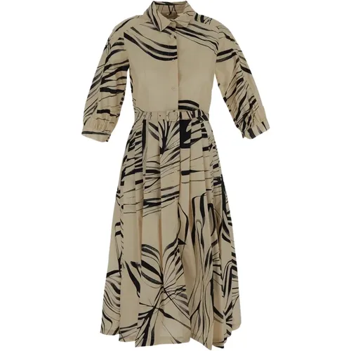 Bedrucktes Kleid aus Baumwolle , Damen, Größe: L - Gentryportofino - Modalova