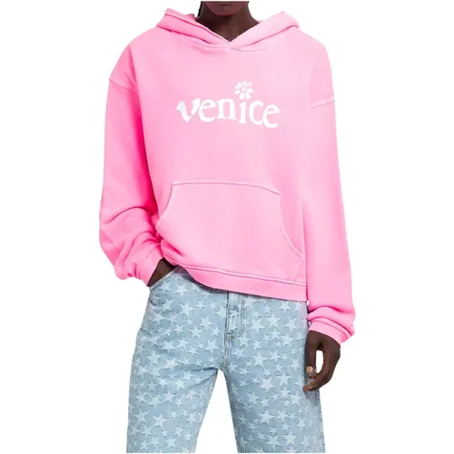 Sweatshirts,Venice Hoodie mit Silberdruck - ERL - Modalova