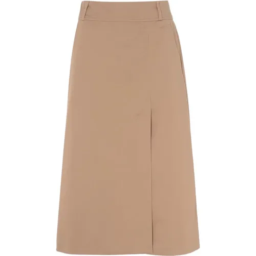 Cotton Camel Skirt , female, Sizes: M, 2XS, XS - Max Mara - Modalova