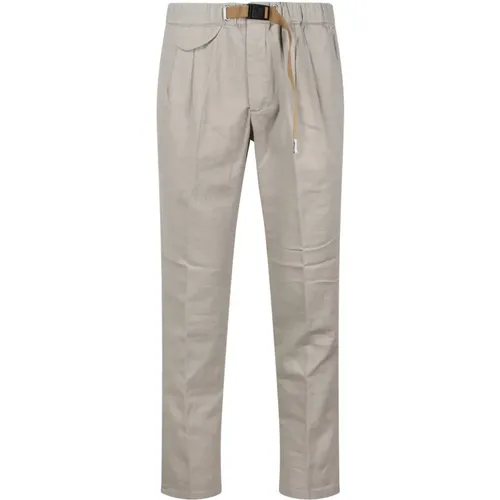 Linen Cotton Blend Trousers , male, Sizes: S, XS, L, XL - White Sand - Modalova