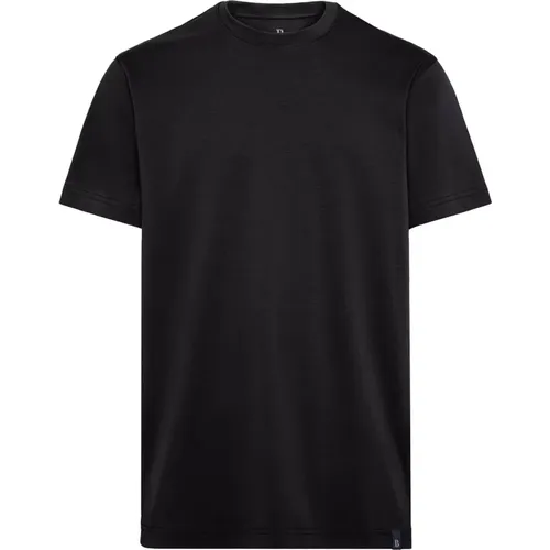 Ss Baumwoll-Jersey Ammoniak T-Shirt , Herren, Größe: L - Boggi Milano - Modalova