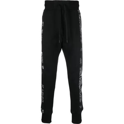 Stylische schwarze Sweatpants für Männer , Herren, Größe: S - Versace Jeans Couture - Modalova