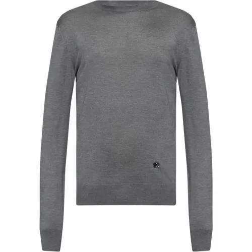 Silk sweater , male, Sizes: L, M, XL - Dolce & Gabbana - Modalova