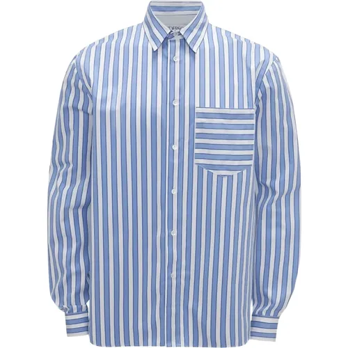 Classic Striped Patchwork Shirt , male, Sizes: M, L, S - JW Anderson - Modalova