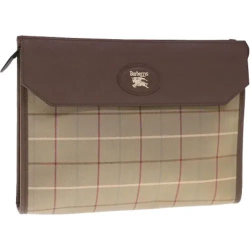 Pre-owned Canvas clutches , female, Sizes: ONE SIZE - Burberry Vintage - Modalova