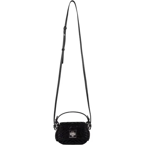 Schwarze Seiden Mini Audrey Tasche - Ermanno Scervino - Modalova