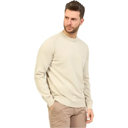 Regular Fit Sweater with Embroidered Logo , male, Sizes: M - Hugo Boss - Modalova