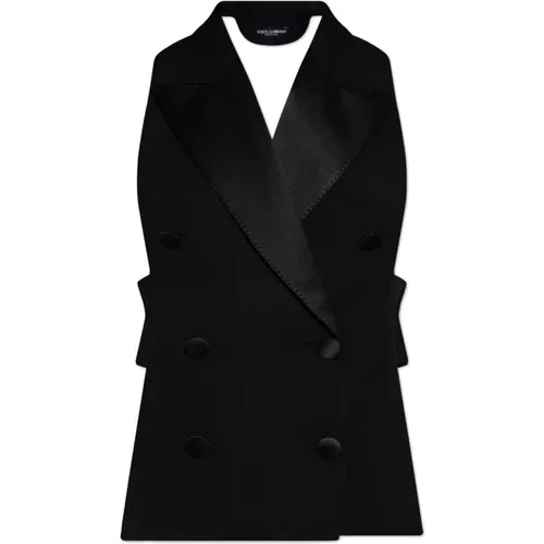 Double-breasted vest , female, Sizes: S, M - Dolce & Gabbana - Modalova