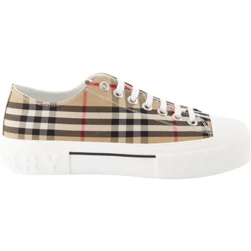 Karierte Schnürsneaker , Herren, Größe: 40 EU - Burberry - Modalova