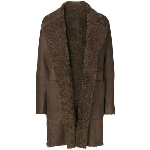 Reversible Shearling Coat , female, Sizes: S - Vince - Modalova