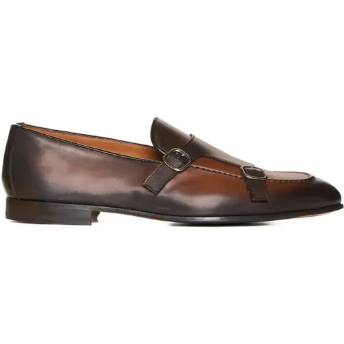 Flat Shoes with Double Buckle Adler Deco , male, Sizes: 7 1/2 UK, 7 UK, 8 UK, 8 1/2 UK - Doucal's - Modalova