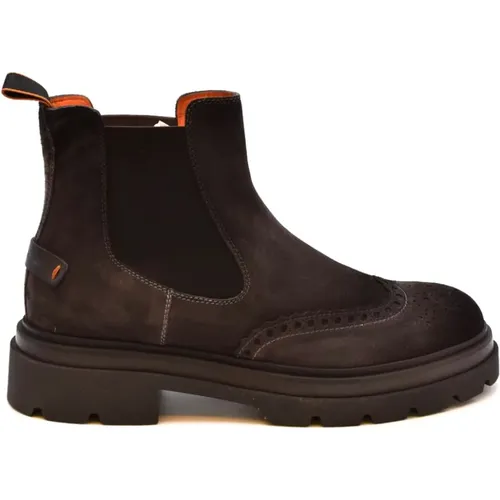 Stylish Dark Ankle Boots Aw22 , male, Sizes: 10 UK, 4 UK, 6 1/2 UK, 7 1/2 UK - Santoni - Modalova