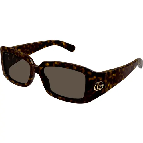 Stylische Sonnenbrille für Frauen,Schwarze/Graue Sonnenbrille - Gucci - Modalova