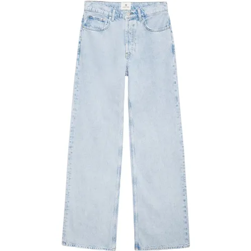 Blaue High-Waist Straight Leg Jeans , Damen, Größe: W26 - Anine Bing - Modalova
