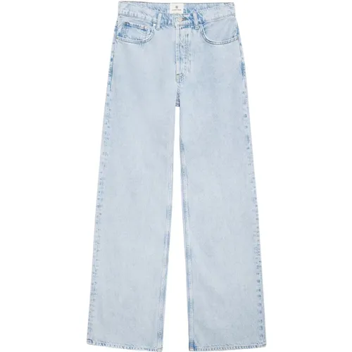 Blaue High-Waist Straight Leg Jeans , Damen, Größe: W27 - Anine Bing - Modalova