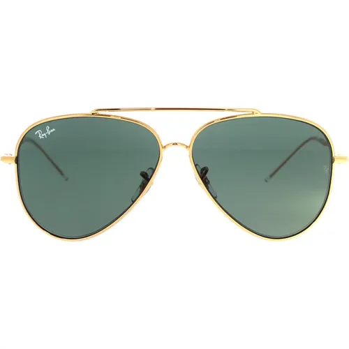 Revolutionary Sunglasses with Aviator Frame and Dark Green Lenses , male, Sizes: 62 MM, 59 MM - Ray-Ban - Modalova