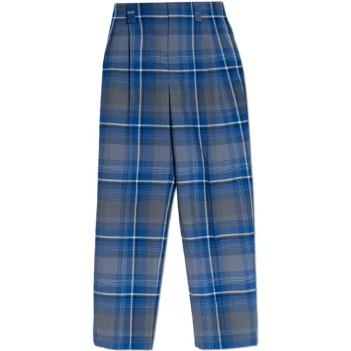 Plaid Pattern Pants , female, Sizes: S, M - Marni - Modalova