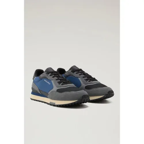 Retro Sneaker Blue Black Grey , male, Sizes: 6 UK, 7 UK - Woolrich - Modalova