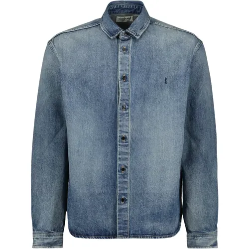 Classic Denim Shirt , male, Sizes: M, L - Saint Laurent - Modalova