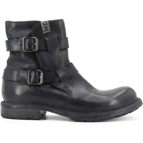 Leather Ankle Boots with Buckle Closure , female, Sizes: 3 UK, 2 UK - Moma - Modalova