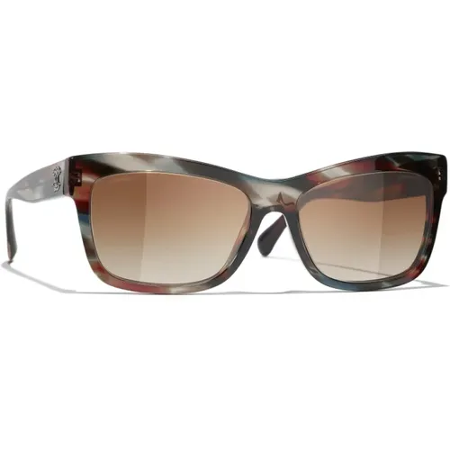 Gradient Sunglasses with Uniform Lenses , female, Sizes: 53 MM - Chanel - Modalova