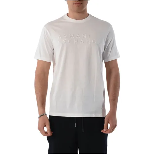 Cotton T-shirt with Front Logo , male, Sizes: S, M, 2XL, L - Armani Exchange - Modalova