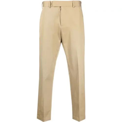Cotton and Linen Pants with Zipper and Button Closure , male, Sizes: XL - PT Torino - Modalova