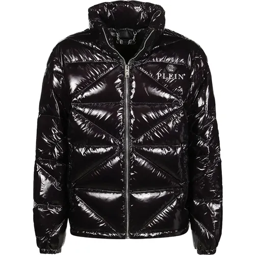 Hexagon Quilted Down Jacket , male, Sizes: 2XL - Philipp Plein - Modalova